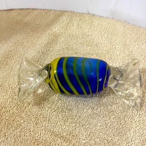 Large Murano blown glass wrapped candy